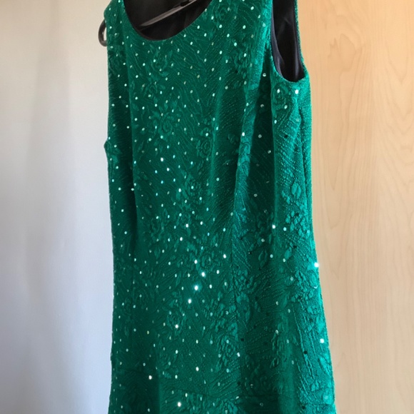 Sz10 Green Fit ‘n Flare Dress NWOT - Picture 2 of 8